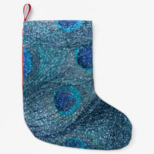Fjäderfäfjädrar från glitter i vildfångare liten julstrumpa