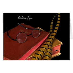 Fjäderfäfjädrar i bibeln hälsningskort