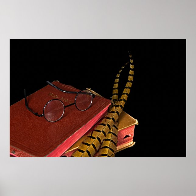 Fjäderfäfjädrar på Bibeln Poster (Framsidan)