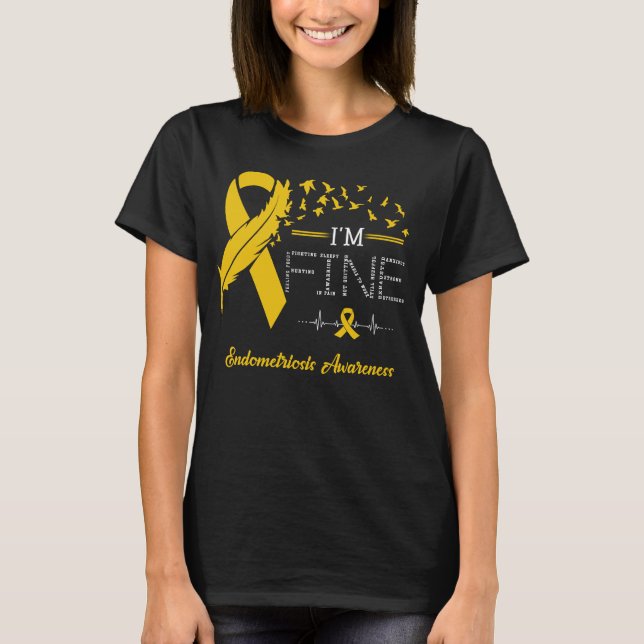 Fjäderfåglar I Bra Endometriosis Awareness T Shirt (Framsida)