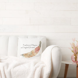 Fjäderfähoppen Pillow Boho förnyelseaccent Kudde