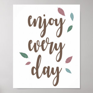 Fjäderfäkalligrafi varje dag poster