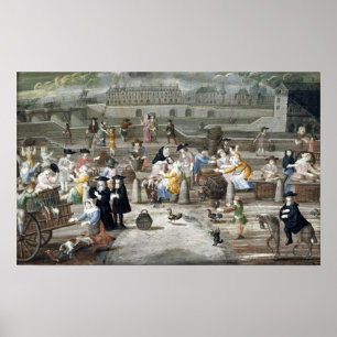 Fjäderfämarknaden i Quai des Grands Augustins Poster