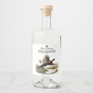 Fjäderfän, jakt på Royal Spritflaskor Etikett