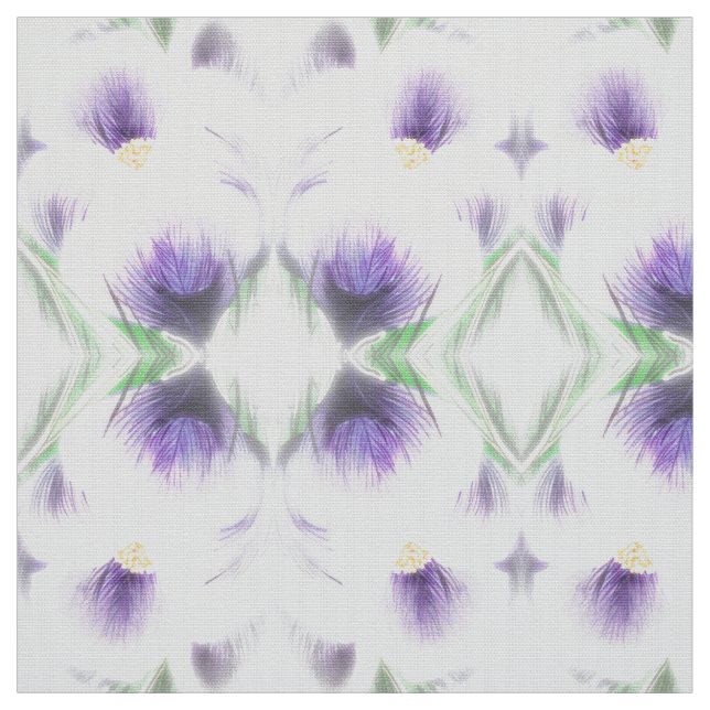 Fjäderfändig vit Crocus Tyg (Provkarta)
