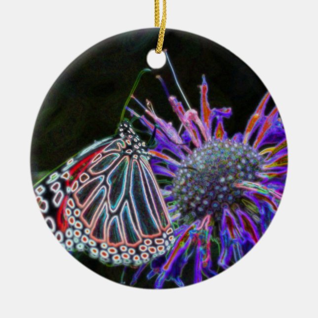 Fjäderfänga digitala konsthantverk julgransprydnad keramik (Framsidan)