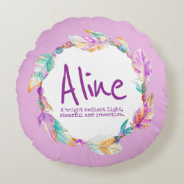 Fjäderfärgen namn betyder Agnes runda kuddar