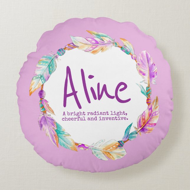 Fjäderfärgen namn betyder Agnes runda kuddar (Framsidan)