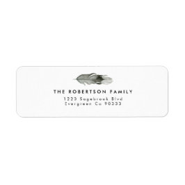 Fjäderfärgsadressetikett Returadress Etikett