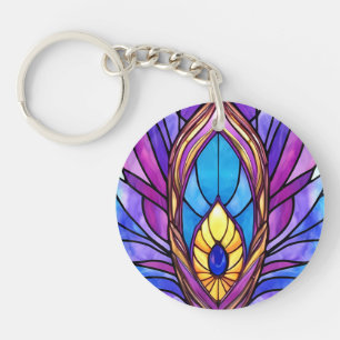 Fjäderfästen av glasfågel art nouveau Stil