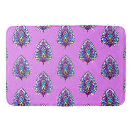 Fjäderfästen av glasfågel art nouveau Stil Badrumsmatta