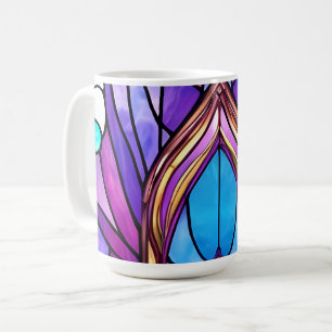 Fjäderfästen av glasfågel art nouveau Stil Kaffemugg