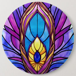 Fjäderfästen av glasfågel art nouveau Stil Knapp