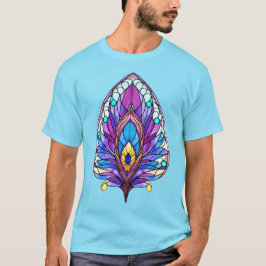 Fjäderfästen av glasfågel art nouveau Stil T Shirt