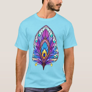 Fjäderfästen av glasfågel art nouveau Stil T Shirt