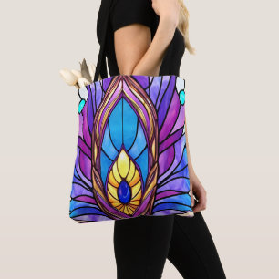 Fjäderfästen av glasfågel art nouveau Stil Tygkasse