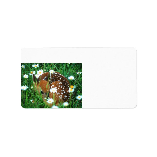 Fjäderfävila i blommor adressetikett (Framsidan)