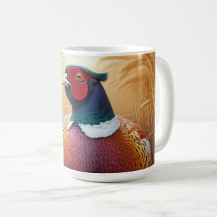 Fjäderfävila i ett Golden Wheat Fält Kaffemugg