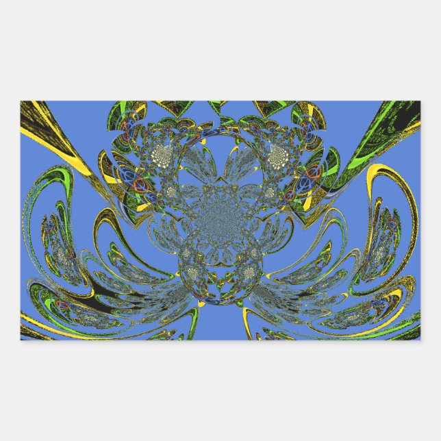 Fjäderfisk Rektangulärt Klistermärke (Framsida)