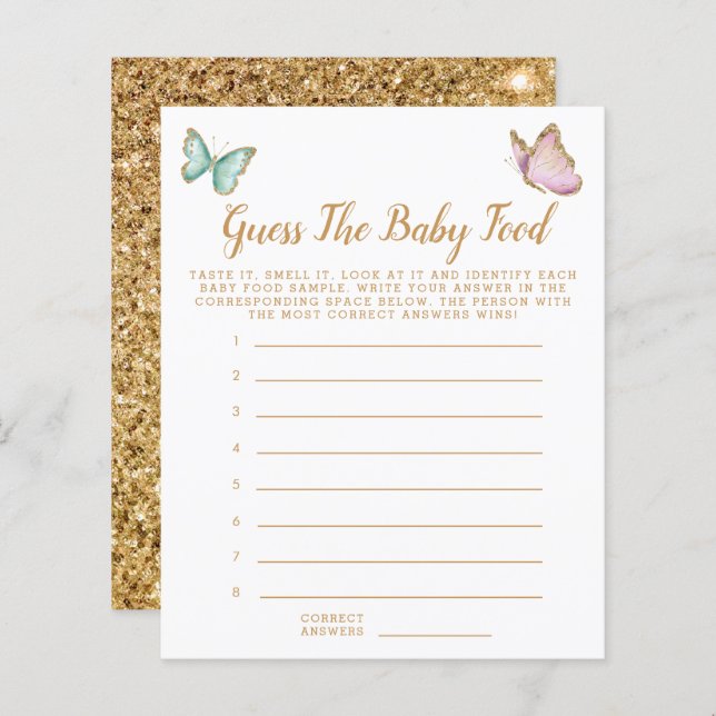 Fjäderflugan gissar att Baby-matvisaren spelas (Fram/baksida)