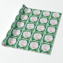 Fjäderfoming av Tropiskt flamingo Presentpapper