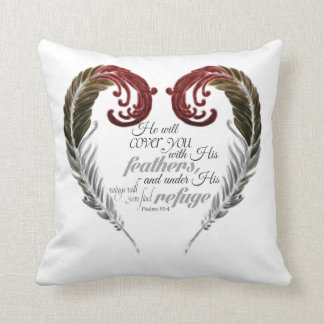 Fjäderhjärtascripturen kudder kudde