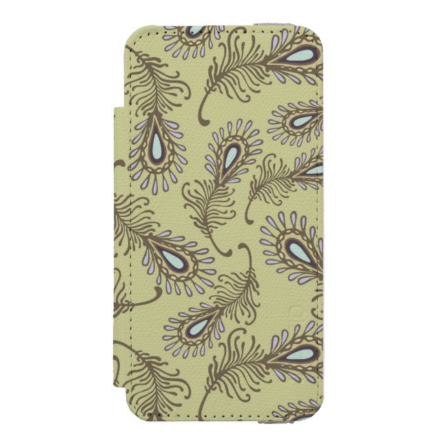 Fjädermönster Incipio iPhone Wallet Skal (Folio Framsidan)