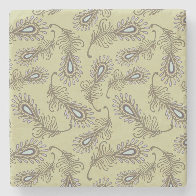 Fjädermönster Stenunderlägg (Framsidan)