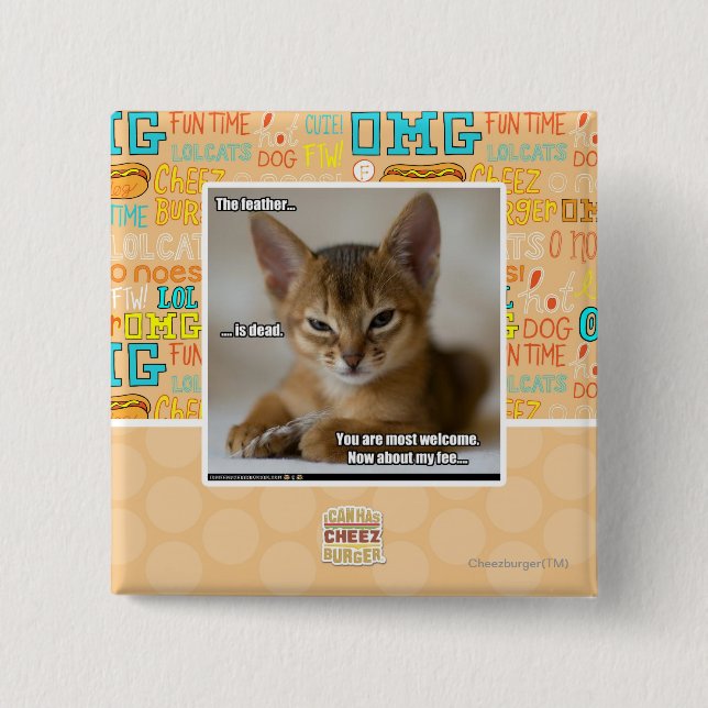 Fjädern är död knapp (Framsida)