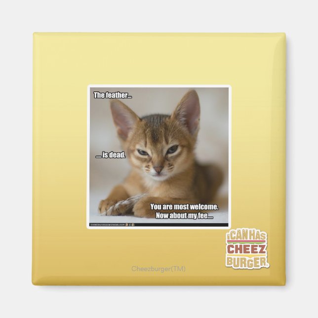 Fjädern är död. magnet (Framsidan)