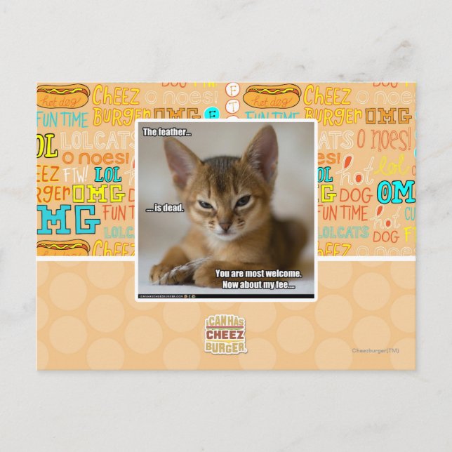 Fjädern är död vykort (Framsida)