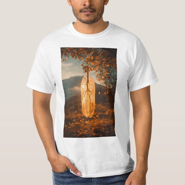 Fjäderns Grace - Elegant T-Shirt-design T Shirt (Framsida)