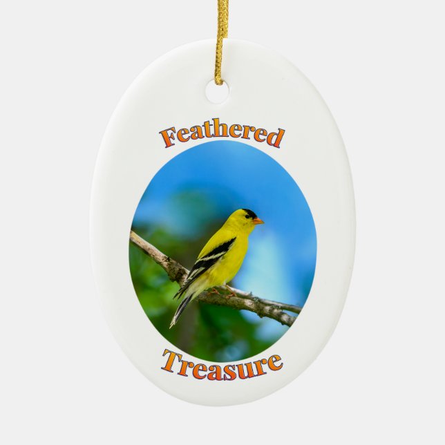 Fjäderrik skatt - Amerikansk guldfink ornament (Framsidan)