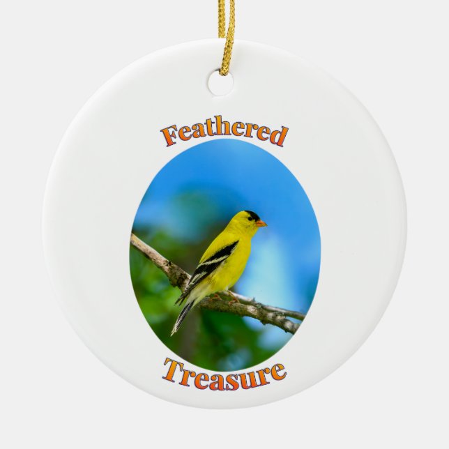 Fjäderrik skatt - Amerikansk guldfink ornament (Framsidan)