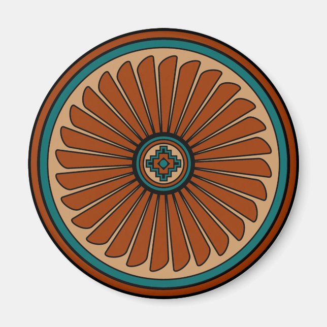 Fjäderrunda Magnet (Framsidan)