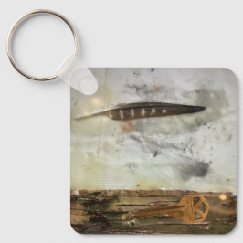 Fjädra och Nyckel-nyckelkedjan Nyckelring