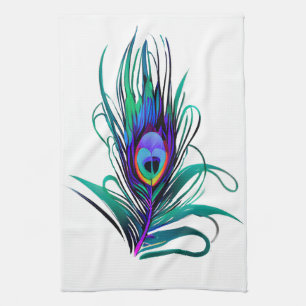 Fjädra Peacock Feather Kökshandduk