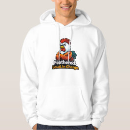 Fjädrad, högljudd. Chef. Tupp-citat Hoodie