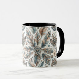 Fjädrande Blomma Mugg
