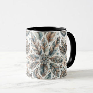 Fjädrande Blomma Mugg