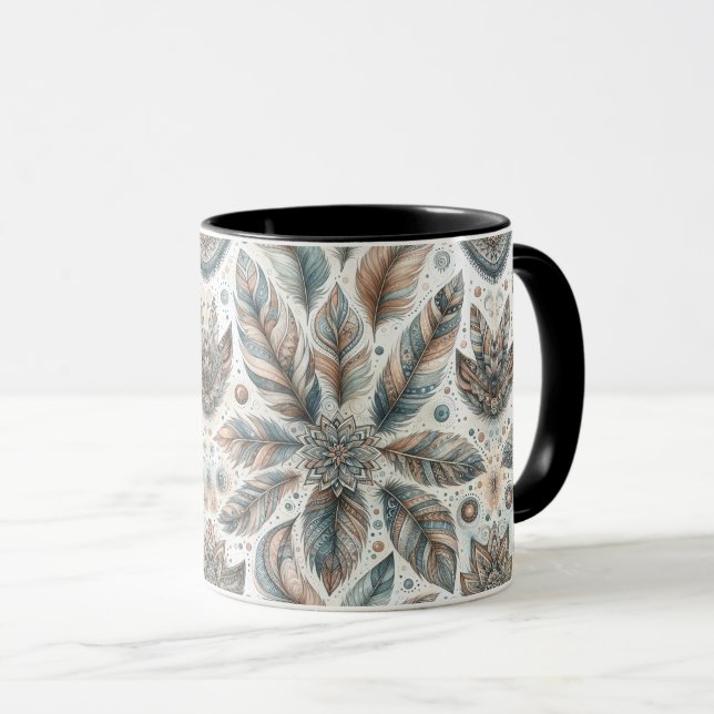Fjädrande Blomma Mugg (Framsida höger)