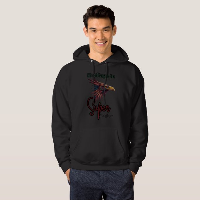 Fjädrar av arv: Walua Bird Ansikte Design Hoodie (Hel framsida)