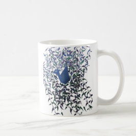Fjädrar av den eviga kärlekmuggen kaffemugg