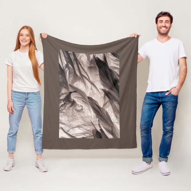 Fjädrar Fleecefilt (På plats)