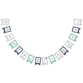 Fjädrar för grattis på födelsedagenbanerBoho stam- Vimplar