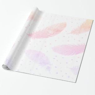 Fjädrar för lavendel för *~*Ombre rosa persika  Presentpapper