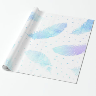 Fjädrar för *~*Ombre lavendel på vit Presentpapper