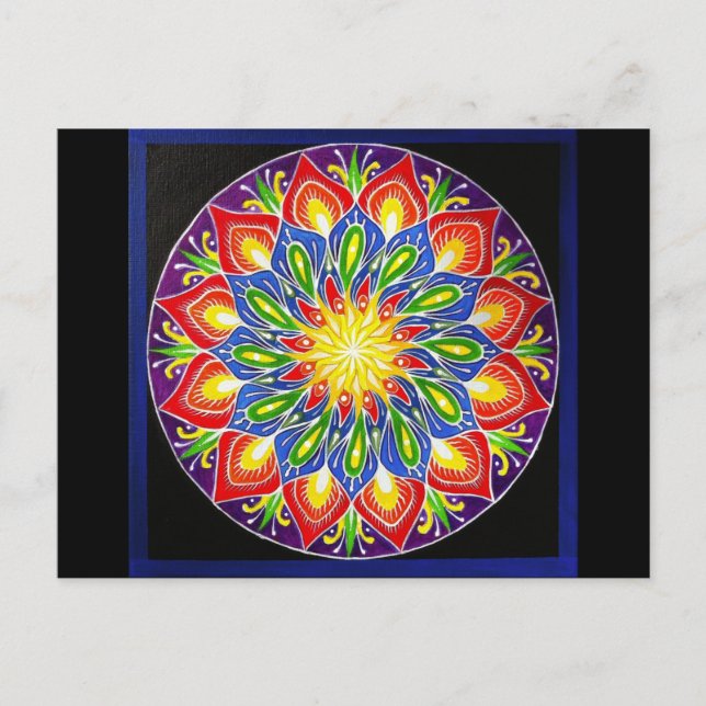 Fjädrar från en tropisk fågel (vykort) vykort (Framsida)