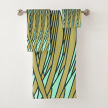 Fjädrar från Tropical stil illustrerade handduksse