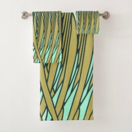 Fjädrar från Tropical stil illustrerade handduksse